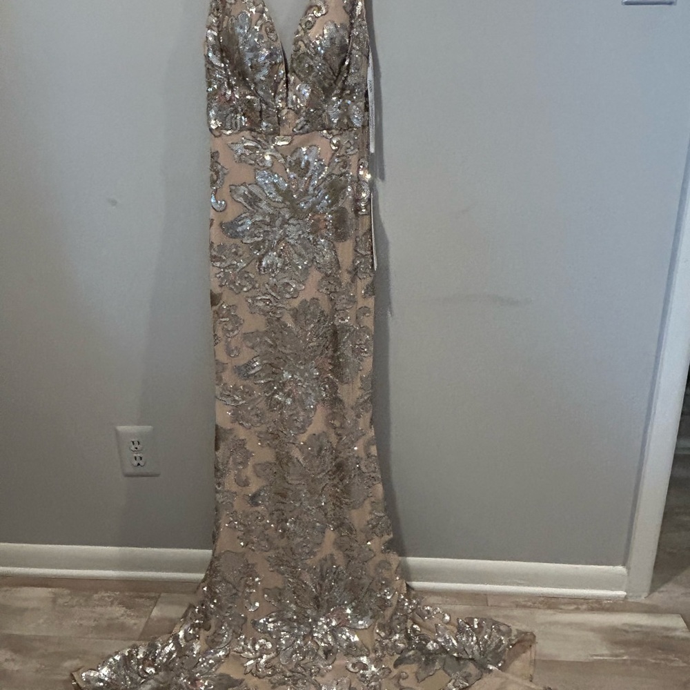Elegant Sequin Evening Gown
